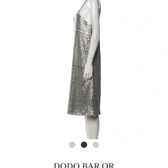 DODO BAR OR Sequin Square Neckline Midi Length Dress - Picture 2 of 3